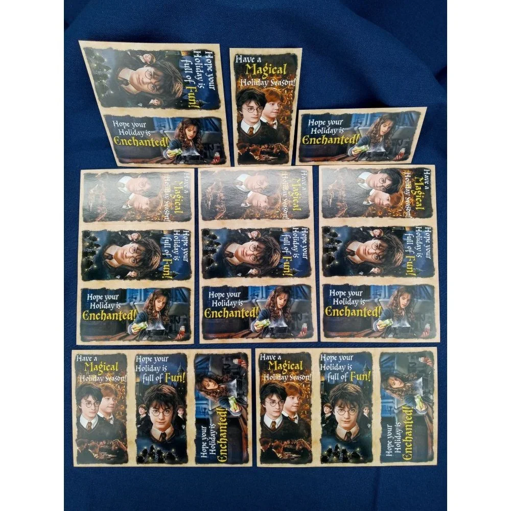Harry Potter Vintage Christmas Cards Holiday Hogwarts Ron Hermione Papermagic